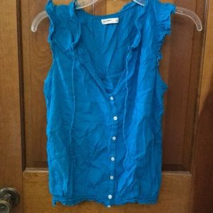 Ocean blue sleeveless top from Old Navy